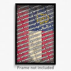 Yatesville Georgia Poster (GA City Souvenir 11x17 Town Print)