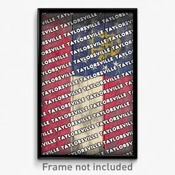 Taylorsville Georgia Poster (GA City Souvenir 11x17 Town Print)
