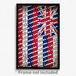 Lahaina Hawaii Poster (HI City Souvenir 11x17 Town Print)