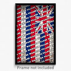Waikoloa Village Hawaii Poster (HI City Souvenir 11x17 Town Print)