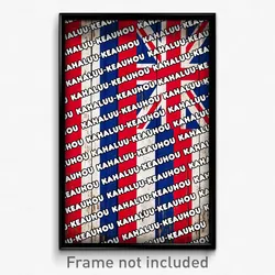 Kahaluu-Keauhou Hawaii Poster (HI City Souvenir 11x17 Town Print)