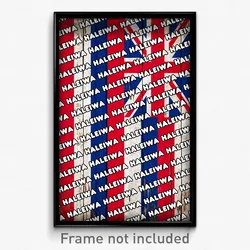 Haleiwa Hawaii Poster (HI City Souvenir 11x17 Town Print)