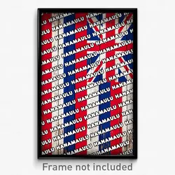 Hanamaulu Hawaii Poster (HI City Souvenir 11x17 Town Print)