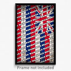 Waimanalo Beach Hawaii Poster (HI City Souvenir 11x17 Town Print)