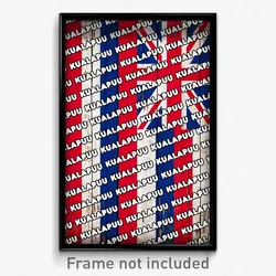 Kualapuu Hawaii Poster (HI City Souvenir 11x17 Town Print)