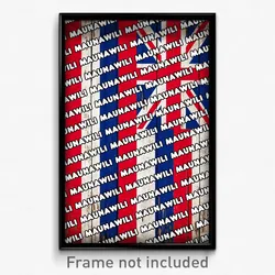 Maunawili Hawaii Poster (HI City Souvenir 11x17 Town Print)