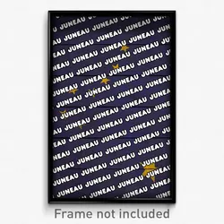 Juneau Alaska Poster (AK City Souvenir 11x17 Town Print)
