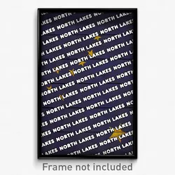North Lakes Alaska Poster (AK City Souvenir 11x17 Town Print)