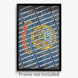Sandpoint Idaho Poster (ID City Souvenir 11x17 Town Print)