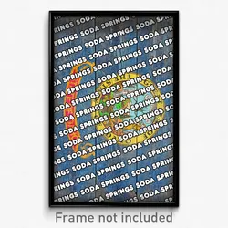 Soda Springs Idaho Poster (ID City Souvenir 11x17 Town Print)