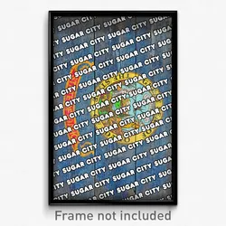Sugar City Idaho Poster (ID City Souvenir 11x17 Town Print)