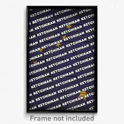 Ketchikan Alaska Poster (AK City Souvenir 11x17 Town Print)