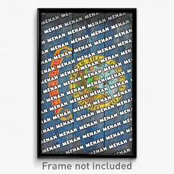 Menan Idaho Poster (ID City Souvenir 11x17 Town Print)