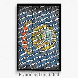 Lewisville Idaho Poster (ID City Souvenir 11x17 Town Print)