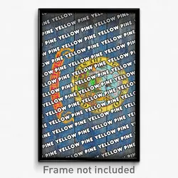 Yellow Pine Idaho Poster (ID City Souvenir 11x17 Town Print)