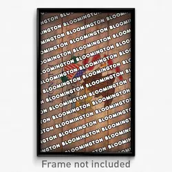 Bloomington Illinois Poster (IL City Souvenir 11x17 Town Print)