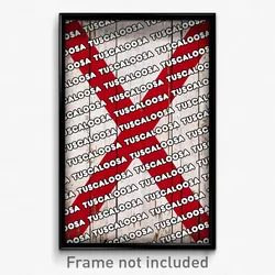 Tuscaloosa Alabama Poster (AL City Souvenir 11x17 Town Print)
