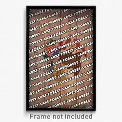 Lake Forest Illinois Poster (IL City Souvenir 11x17 Town Print)