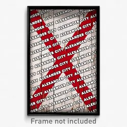 Alexander City Alabama Poster (AL City Souvenir 11x17 Town Print)