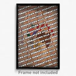 Germantown Hills Illinois Poster (IL City Souvenir 11x17 Town Print)