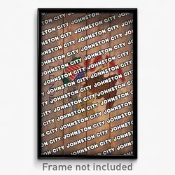 Johnston City Illinois Poster (IL City Souvenir 11x17 Town Print)