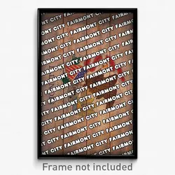Fairmont City Illinois Poster (IL City Souvenir 11x17 Town Print)