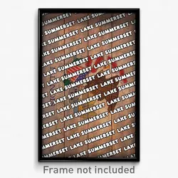 Lake Summerset Illinois Poster (IL City Souvenir 11x17 Town Print)