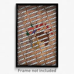 Channel Lake Illinois Poster (IL City Souvenir 11x17 Town Print)