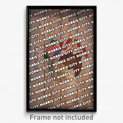 Norris City Illinois Poster (IL City Souvenir 11x17 Town Print)