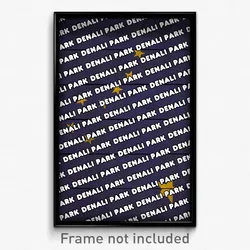 Denali Park Alaska Poster (AK City Souvenir 11x17 Town Print)