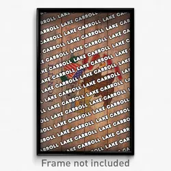 Lake Carroll Illinois Poster (IL City Souvenir 11x17 Town Print)