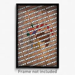 Brownstown Illinois Poster (IL City Souvenir 11x17 Town Print)