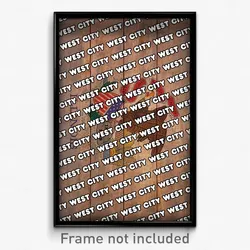 West City Illinois Poster (IL City Souvenir 11x17 Town Print)