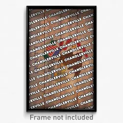 Chandlerville Illinois Poster (IL City Souvenir 11x17 Town Print)