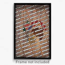 German Valley Illinois Poster (IL City Souvenir 11x17 Town Print)