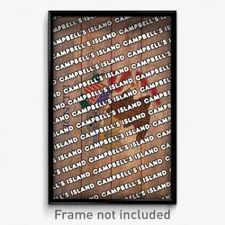 Campbell's Island Illinois Poster (IL City Souvenir 11x17 Town Print)