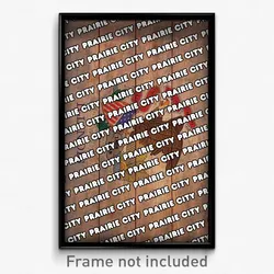 Prairie City Illinois Poster (IL City Souvenir 11x17 Town Print)