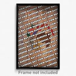 Bay View Gardens Illinois Poster (IL City Souvenir 11x17 Town Print)