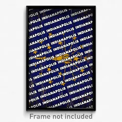 Indianapolis Indiana Poster (IN City Souvenir 11x17 Town Print)