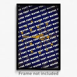Fort Wayne Indiana Poster (IN City Souvenir 11x17 Town Print)