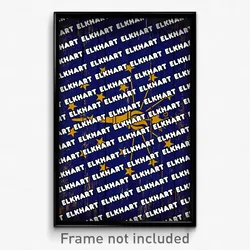 Elkhart Indiana Poster (IN City Souvenir 11x17 Town Print)