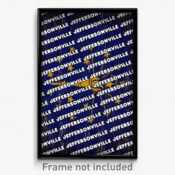 Jeffersonville Indiana Poster (IN City Souvenir 11x17 Town Print)