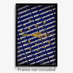 West Lafayette Indiana Poster (IN City Souvenir 11x17 Town Print)