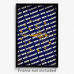 New Albany Indiana Poster (IN City Souvenir 11x17 Town Print)