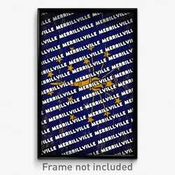Merrillville Indiana Poster (IN City Souvenir 11x17 Town Print)