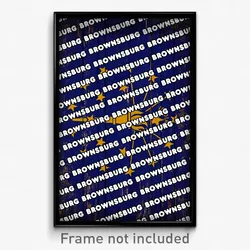 Brownsburg Indiana Poster (IN City Souvenir 11x17 Town Print)