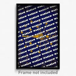 Warsaw Indiana Poster (IN City Souvenir 11x17 Town Print)