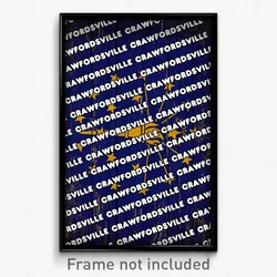 Crawfordsville Indiana Poster (IN City Souvenir 11x17 Town Print)