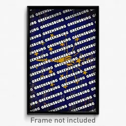 Greensburg Indiana Poster (IN City Souvenir 11x17 Town Print)