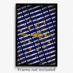 Columbia City Indiana Poster (IN City Souvenir 11x17 Town Print)